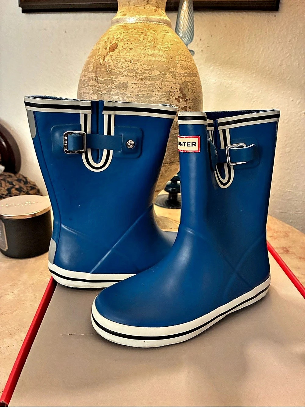 Hunter Blue Rain Boots US 9